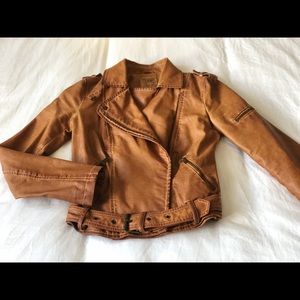Zara faux leather moto jacket